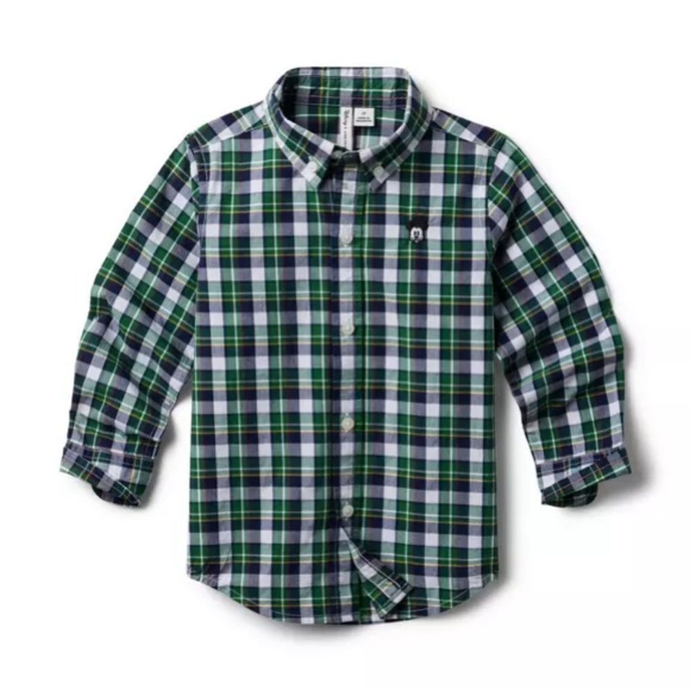 Janie and Jack Disney Mickey Mouse Plaid Shirt